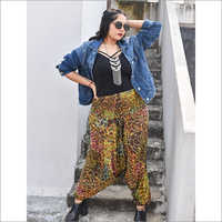 Ladies Harem Pants - Printed Polyester, 28-36 Waist Size | Washable, Available In Various Colors, Suitable For All Seasons