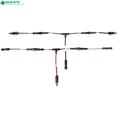2 To 1 Solar Cable Harness T Branch Connectors With Inline Fuse For PV Solar System