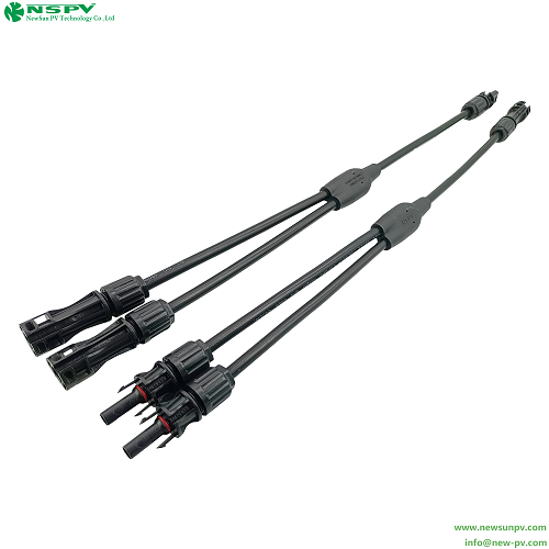2 to 1 Solar Cable Assembly Solar Y connector 1500VDC matching mc4