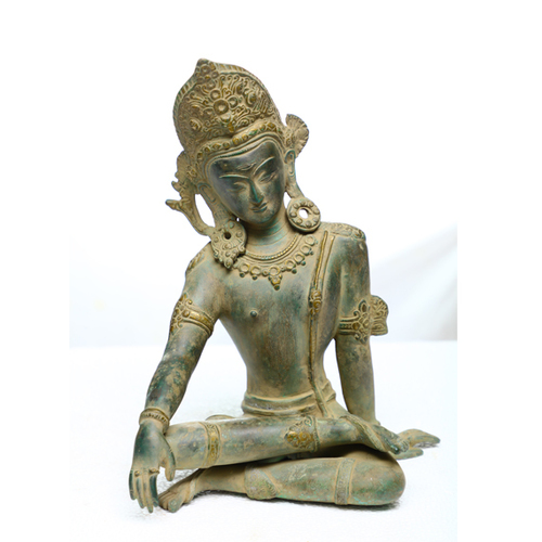 Bronze Nepali Art - Bronze Figurine 30x20x38 cm, Dark Brown, Handcrafted Elegant Design