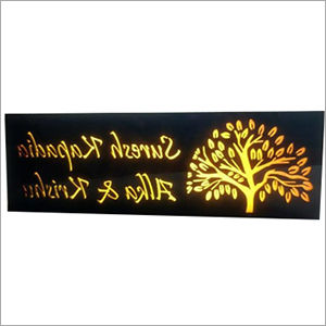 Acrylic Led Nameplate Application: Home