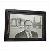 Portrait Pencil Sketch - Art Paper 12"x18" | Black & White, Hand Finished, Embossing