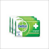 Dettol Soap - Soap Material, 3 Bars In Wrapper, Original Green Fragrance, Silky Smooth Cleansing Effect, Germ-free Formula