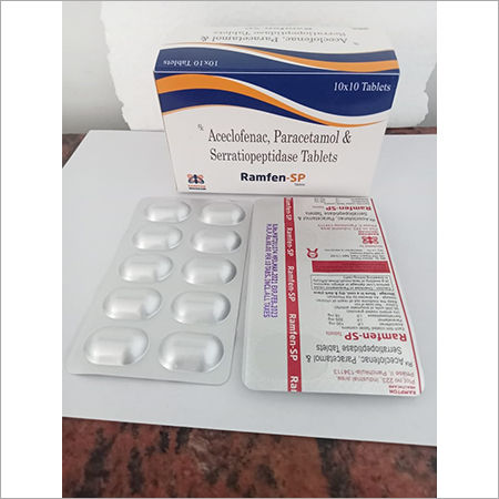 Aceclofenac, Paracetamol & Serratiopeptidase Tablets at Best Price