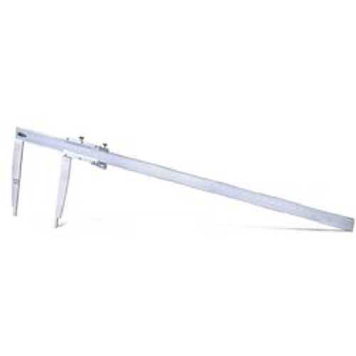 INSIZE Long Jaw Vernier Caliper - Stainless Steel, Satin Chrome Plated Reading Surface, Fine Adjustment Feature, White Plastic Design
