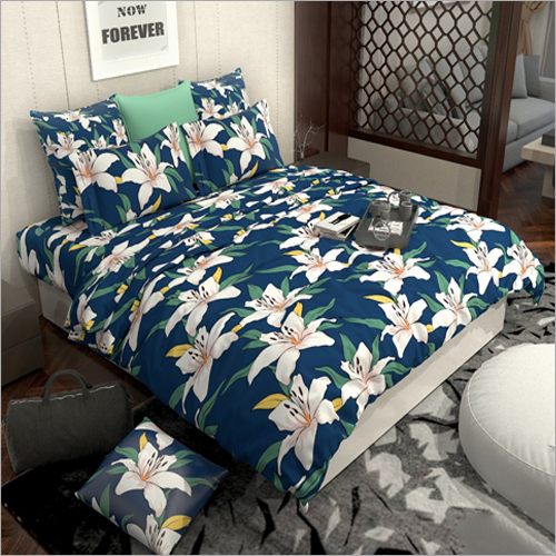 Flower Printed Cotton Bed Sheet