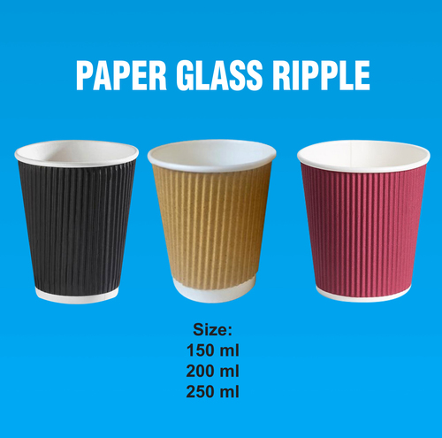 Light Weight Paper Glass With Ripple Wall
