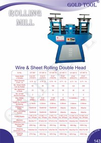 Gold Tool Wire & Sheet Rolling Mill Double Head Rolling Machine Jewelry Marking Machine