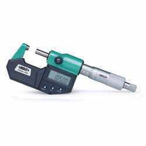 INSIZE 3108-25A Digital Outside Micrometer - Plastic Material, 44mm Size, White Color, 0.001mm Resolution, IP54 Waterproof | Optimum Performance, Long Lasting Nature, Operational Fluency