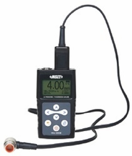 INSIZE Ultrasonic Thickness Gage - Plastic, 44cm Size, White Color | 0-1mm Coating, 4-200mm Substrate Thickness, 500 Readings Memory, 2 Year Warranty