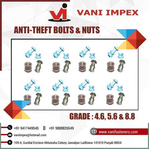 Anti Theft Bolts And Nuts