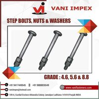 Step Bolts With Nuts - Steel Material, Various Sizes Available | Durable Fastening Solution For Secure Connections