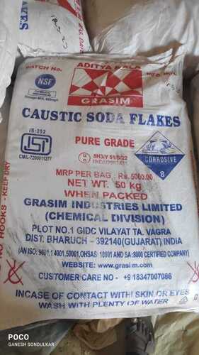 Caustic Soda Flakes - Industrial Grade, Hygroscopic with High Solubility | Pure Sodium Hydroxide, White Color, Melting Point 320Â°C, CAS No. 1310-73-2