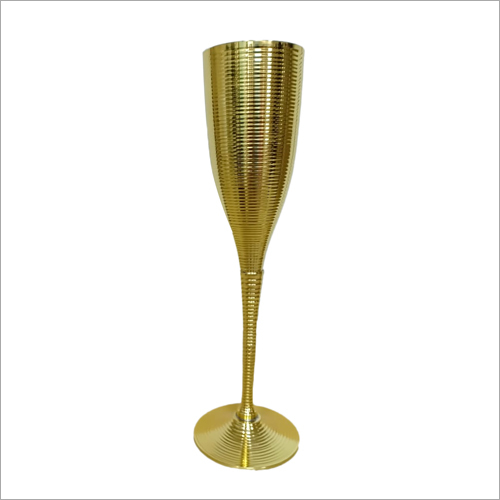 Gold Plated Plain Goblet Glass