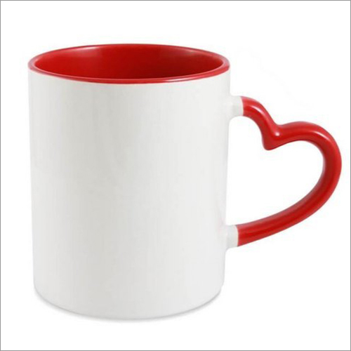 Heart Handle Plain Mug