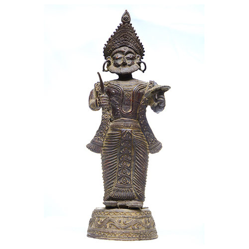 Traiable Figures - Bronze 16x15x50cm, Brown | Handcrafted Tribal Statue, Feng Shui, Spiritual, Intricate Details