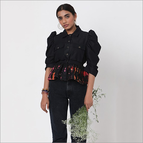 Winter Tie-Dye Peplum Jacket