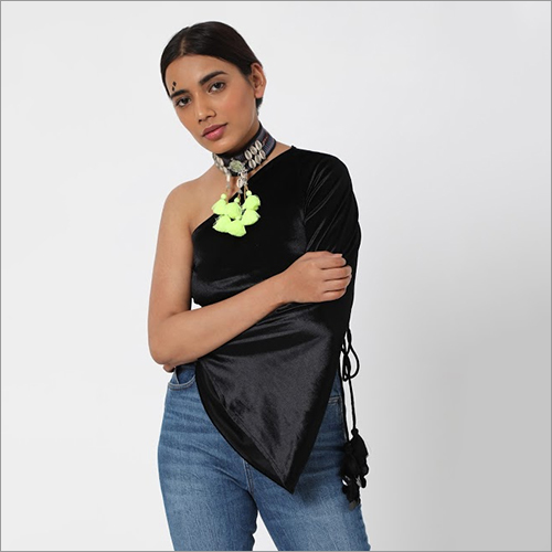 Black One Shoulder Top