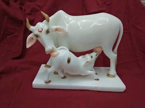 Marble Cow Statue