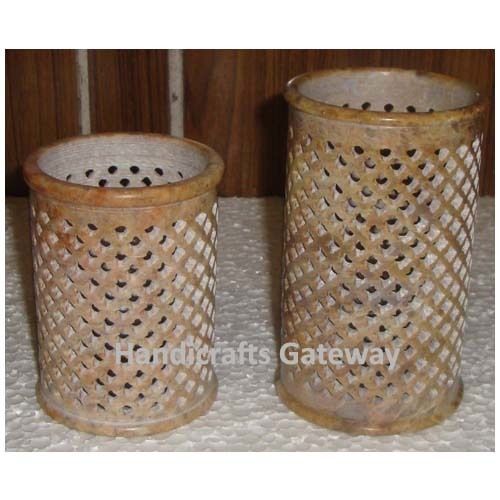 Soapstone Colors Will Be Vary Antique Stone Candle Stand For Home Decorative