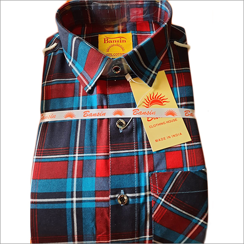 Cotton Check Shirt - Full Sleeves, Beaded Closure, Washable Fabric | Stylish Casual Wear