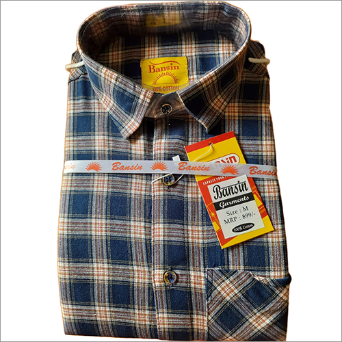 Washable Mens Brown Check Shirt