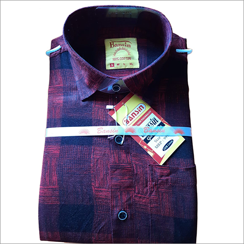 Washable Mens Cotton Casual Check Shirt