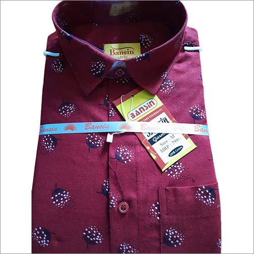 Washable Mens Fancy Cotton Printed Shirt