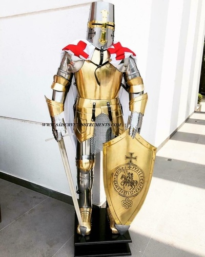 Suit Of Armor Medieval Knight Full Body Armour Antique Suit Of Armor Knights Christmas Costume Length: Approx 6 Foot (Ft)