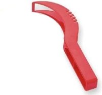 Ss Plastic Watermelon Slicer - Stainless Steel & Food-grade Polypropylene, 22x7 Cm, Green & Silver | Dual-ended Serrated Blade & Serving Tongs, Ergonomic Non-slip Handle, Dishwasher Safe