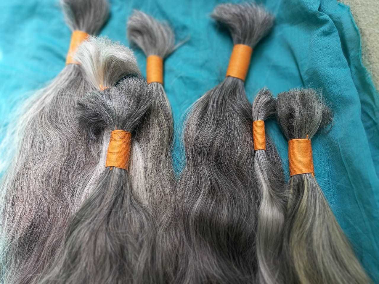 Bulk Grey Raw Indian Hair