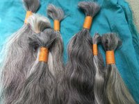 Indian Bulk Gray Remy Human Hairs