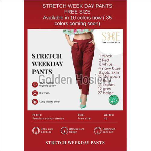 Gold Skin Color Stretch Pintucks Pants in Delhi at best price by