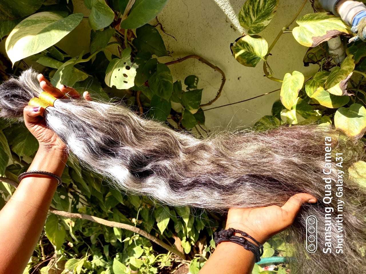 FACTORY PRICE INDIAN VIRGIN UNPROCESSED GRAY HAIR EXTENSIONS