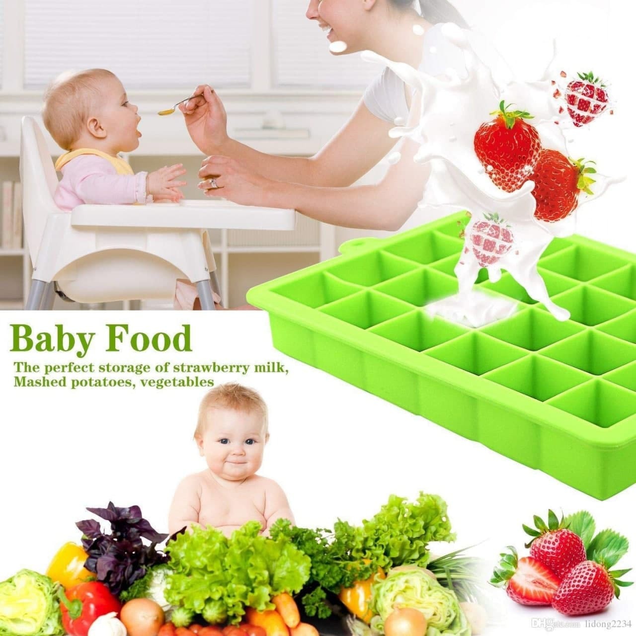 24 Ice Cube Hot Silicone Freeze Mold