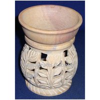 Unique Handmade Soapstone Aroma Oil Burner, Stone Oil Lamp