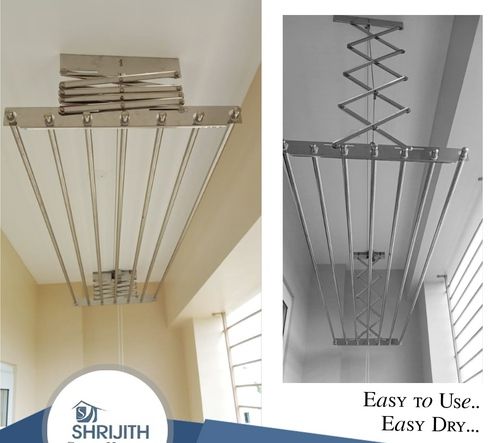 Stainless Steel Ceiling Cloth Drying Hanger At 990000 Inr In Coimbatore Shrijith Home Appliances 5961