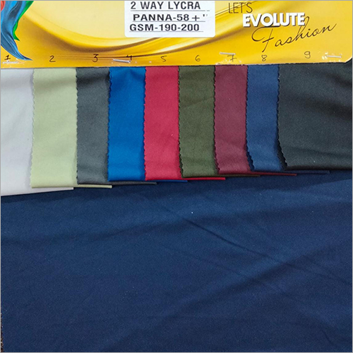 2 Way Lycra-Polyester Spandex Knitting Fabric