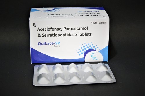 Aceclofenac and Paracetamol and Serratiopeptidase Tablets