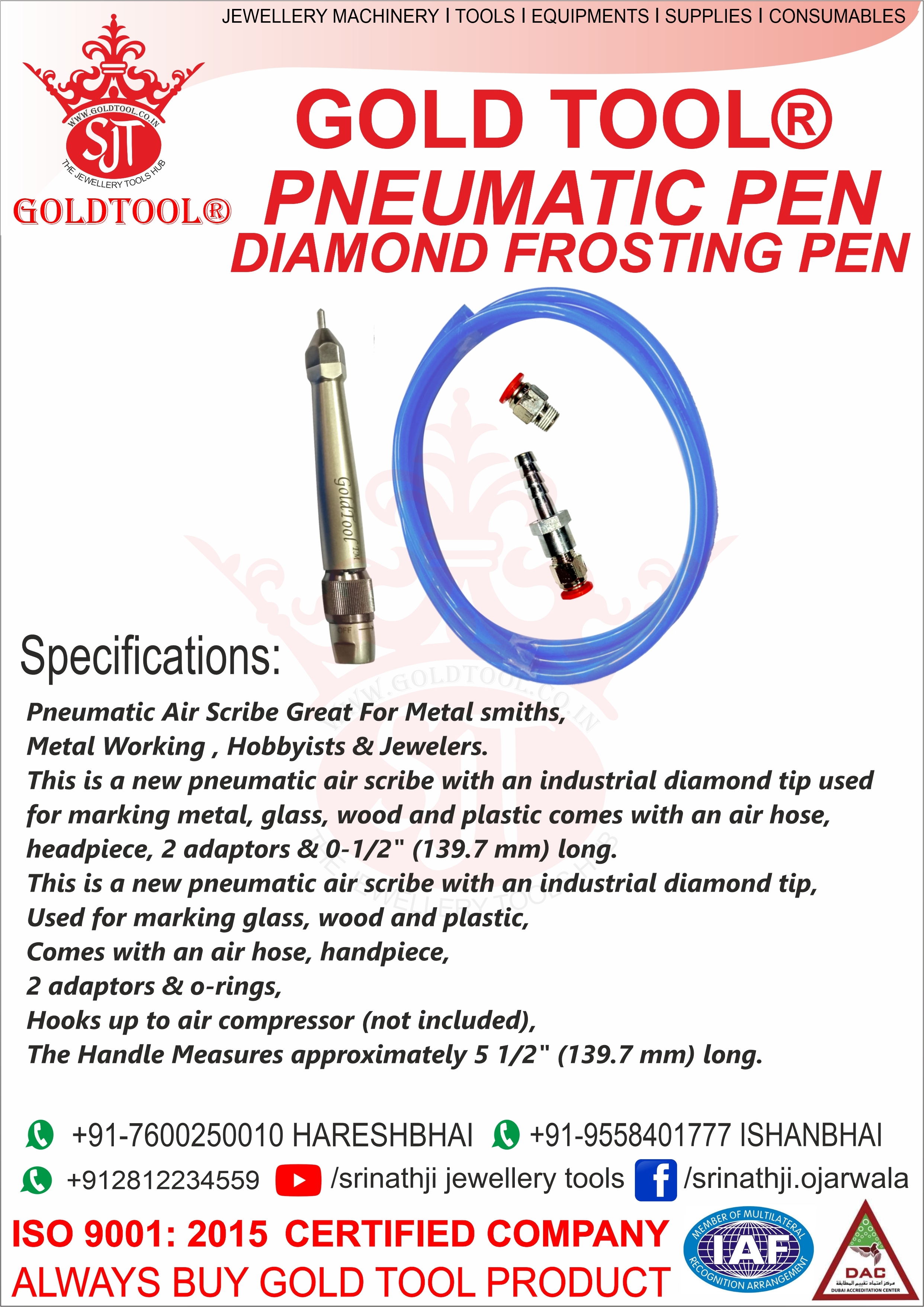 Gold Tool Pneumatic Pen (Diamond Frosting Pen)