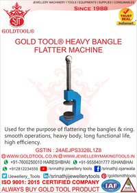Jewellery Heavy Bangle Flatter Machine