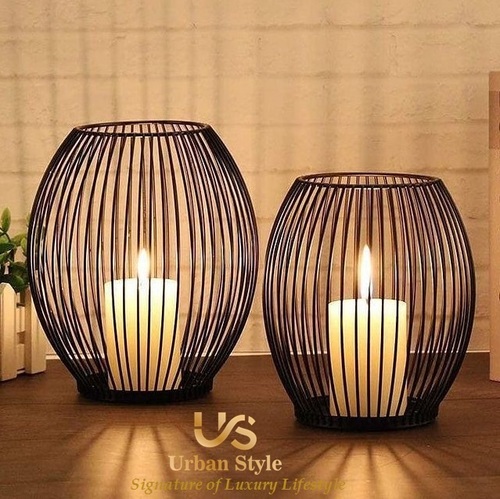 MS Frame Metallic Candle Holder
