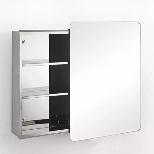 Rectangular Stainless Steel Sliding Bathroom Cabinet