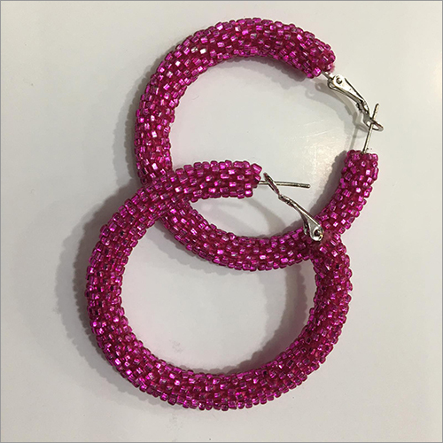 Red Glass Beads Earrings
