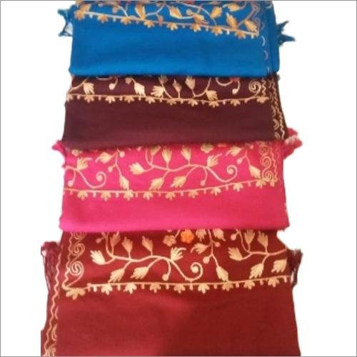 Red Full Embrodiery Woolen Shawls