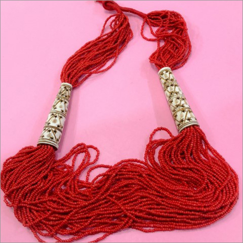 Red Tibetan Beads Necklace
