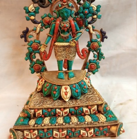 Turquoise Green Tara Statue