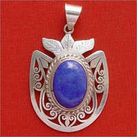 Silver With Lapis Pendant