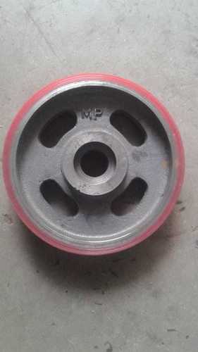 Trolley Wheels - Cast PU Material, 150x50mm & 180x50mm Sizes, Red Grey Color - Solid Form for Enhanced Durability
