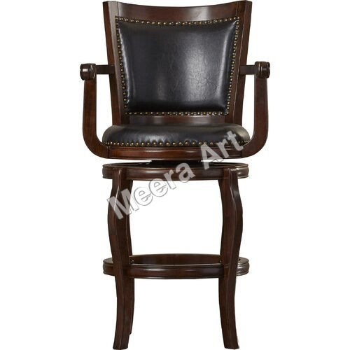 Wooden Leather Stool
